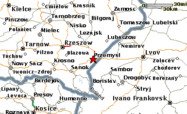 Greater Przemysl Area Map (Galicia, Poland)