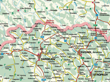Northern Slovakia and the part of Poland that borders on it